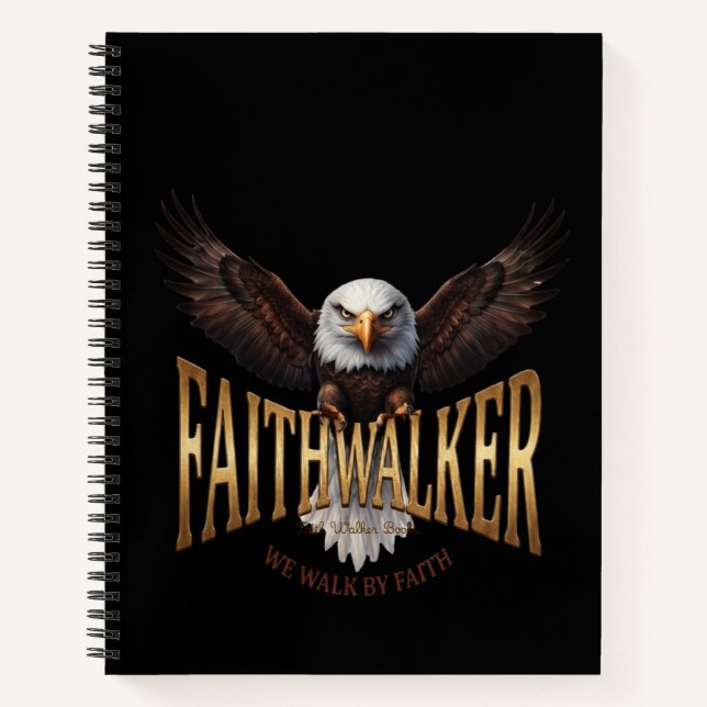 Eagle Spiral Line Black Notebook (Front)
