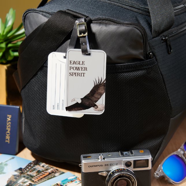 Eagle Spirit Animal Original Art Luggage Tag (Front & Back)