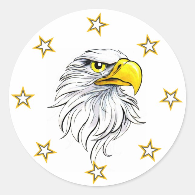 Eagle-stars Classic Round Sticker (Front)