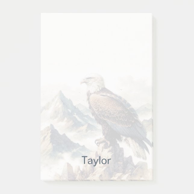 Eagle Sticky Notes, Personalised Eagle  Post-it Notes (Front)