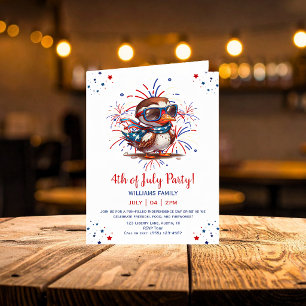 Eagle Summer Party Patriotic USA 4th of July Invitation