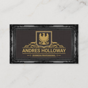 Eagle Symbol Ornate Antique Border Business Card