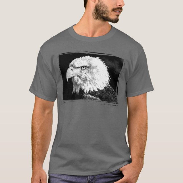 Eagle Template Elegant Dark Grey Add Image T-Shirt (Front)