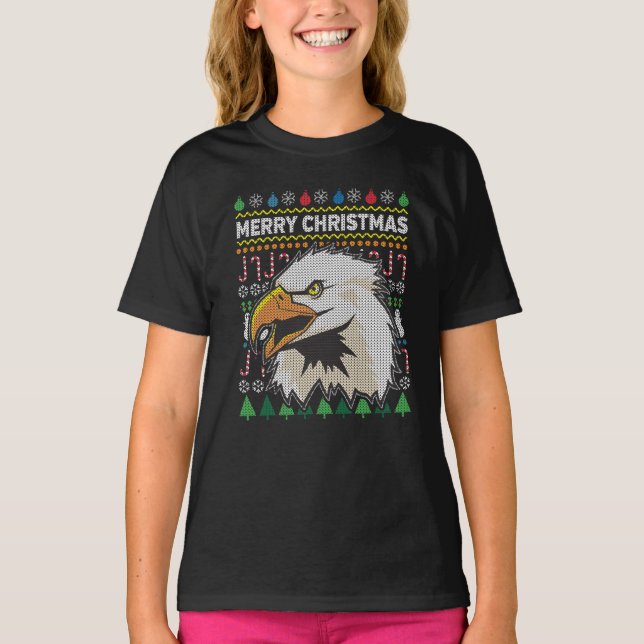 Eagle Ugly Christmas Sweater Wildlife Series (Front)