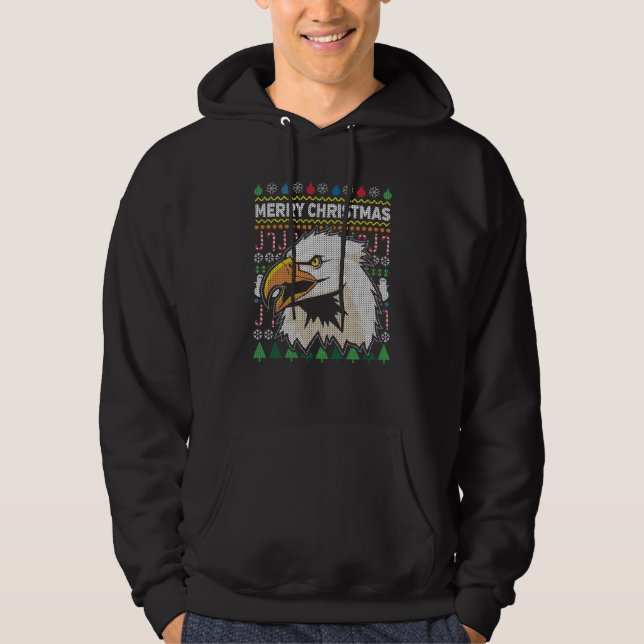 Eagle Ugly Christmas Sweater Wildlife Series (Front)