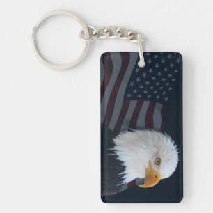 Eagle United States flag Key Ring
