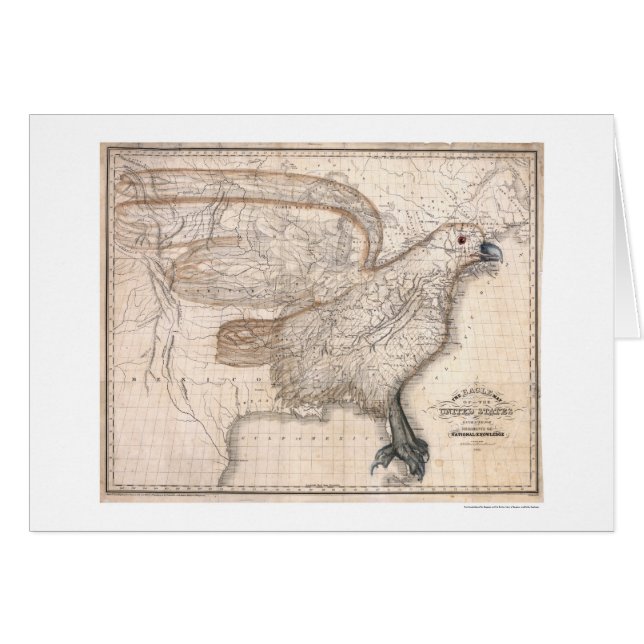 Eagle United States Map 1832 (Front Horizontal)