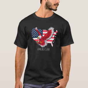 Eagle Usa 4th Of July Patriotic American Graphic T-Shirt