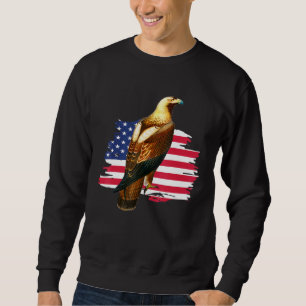 Eagle Usa Ripped Worn Torn American Flag Sweatshirt