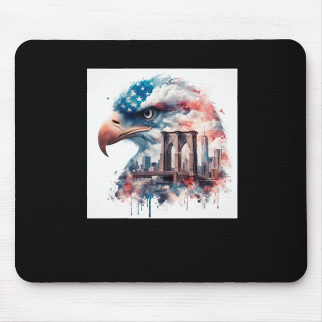 Eagle Usa Sticker  Mouse Pad (Front)