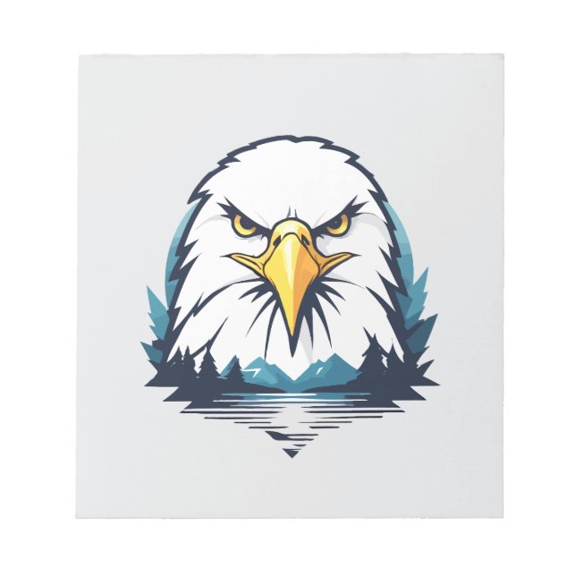 Eagle Vector Art Animal Modern Urban City Graphic Notepad (Front)