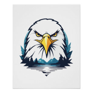 Eagle Vector Art Animal Modern Urban City Graphic Poster