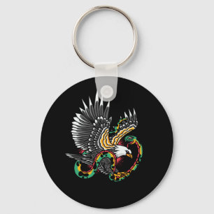 Eagle vs Snake Tattoo Design Key Ring
