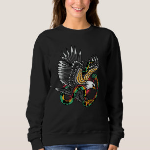 Eagle vs Snake Tattoo Design Sweatshirt