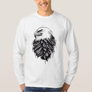 Eagle Wild Animal Nature Illustration Art Tattoo T-Shirt
