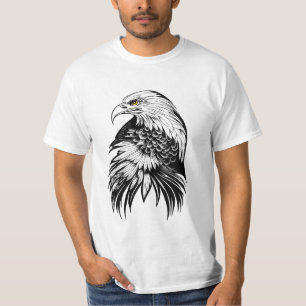 Eagle Wild Animal Nature Illustration Art Tattoo T-Shirt