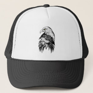 Eagle Wild Animal Nature Illustration Art Tattoo Trucker Hat