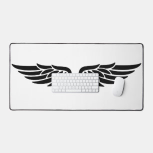 Eagle wing black&white theme desk mat