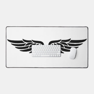 Eagle wing black&white theme desk mat 
