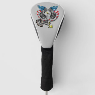 Eagle with American flag colour Golf Head Cover