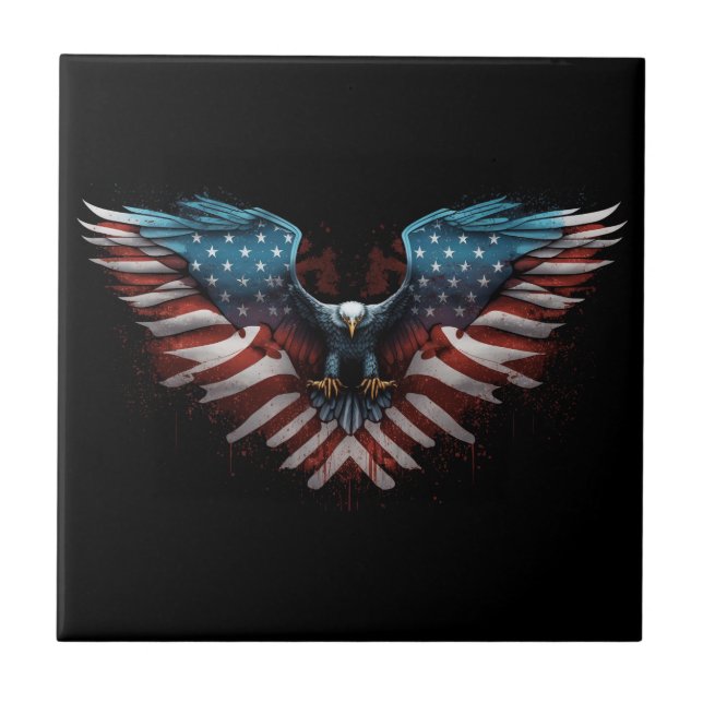 eagle-with-american-flag-it tile (Front)