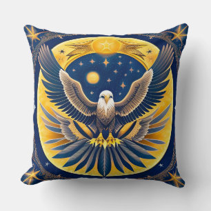 Eagle with Celestial Background Cushion