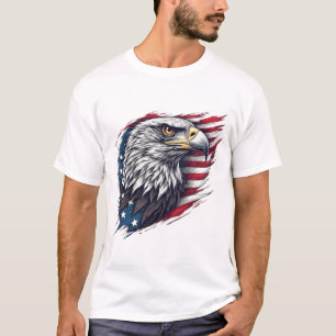 Eagle with Flag – Modern Patriotic Design T-Shirt