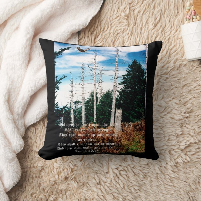Eagle with Isaiah 40:31 Cushion (Blanket)