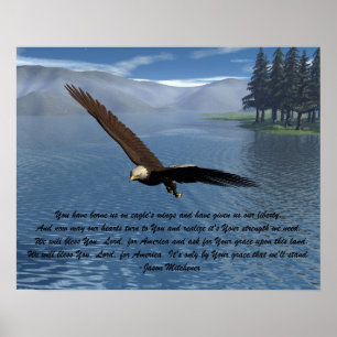 Eagle with Poem Poster