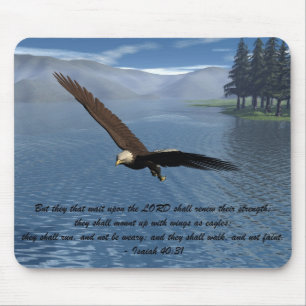 Eagle with Scripture Mouse Pad