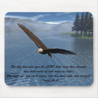 Eagle with Scripture Mouse Pad