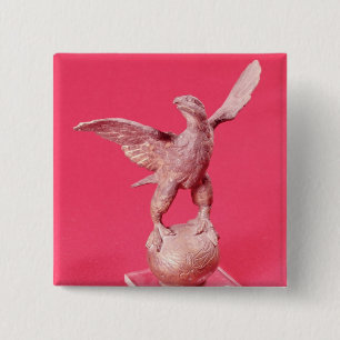 Eagle with spread wings on a ball 15 cm square badge