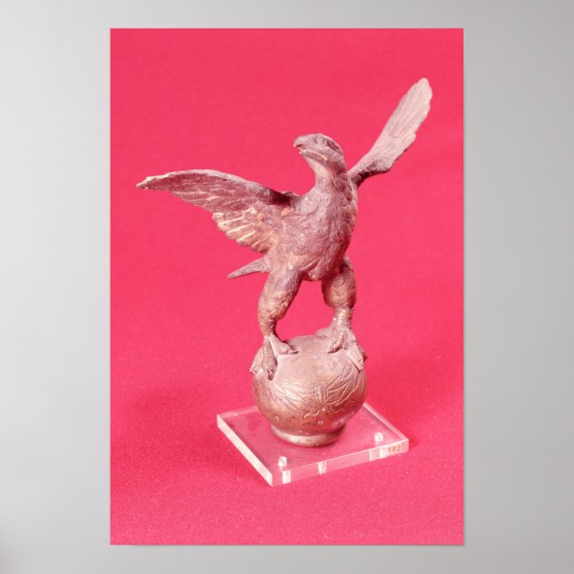 Eagle with spread wings on a ball poster (Front)