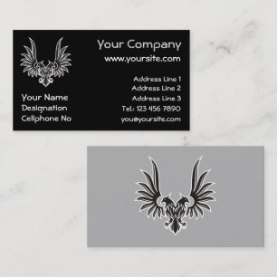 Eagle with two heads business card