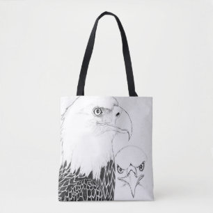 EAGLES HARRIET + M PORTRAIT OF LOVE 2 SIDED DESIGN TOTE BAG