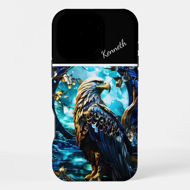 Eagle's Moonlit Watch iPhone Case (Back)