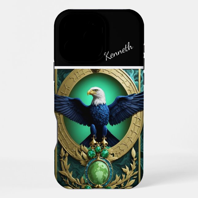 Eagle's Moonlit Watch iPhone Case (Back)