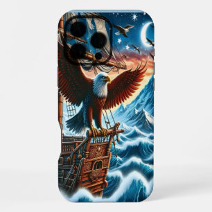 Eagle's Perch on a Starry Sea iPhone 16 Pro Max Case