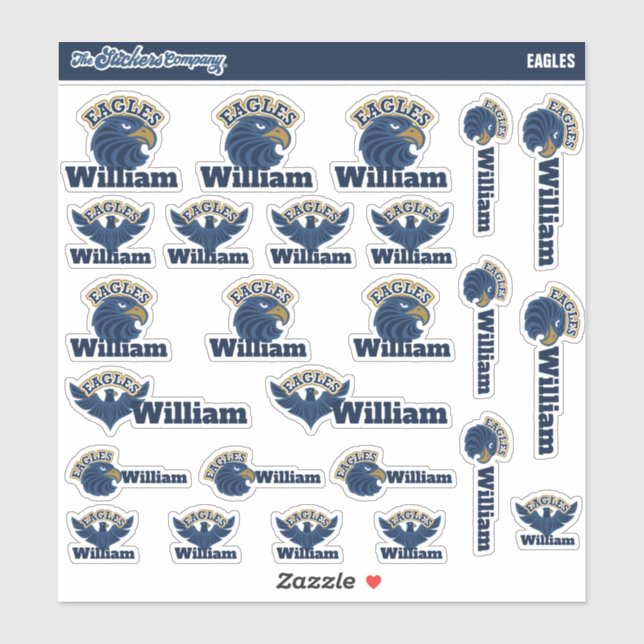 Eagles Personalised Name Labels | School Stickers (Sheet)