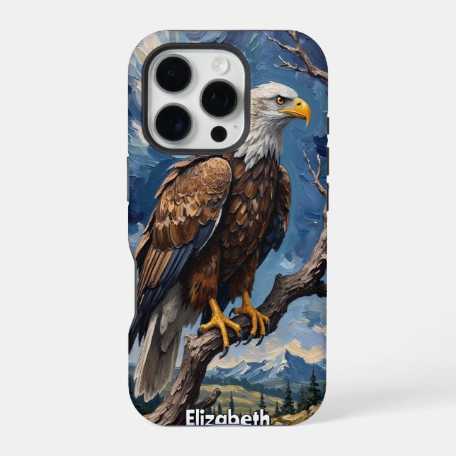 Eagle's Resolve: Amidst the Tempest iPhone Case (Back)