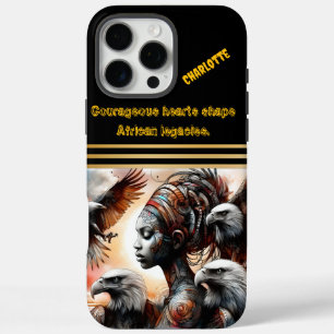 Eagles soar in a vibrant warrior's land iPhone 16 pro max case