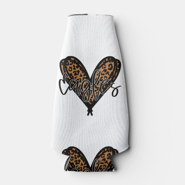 Eagles Teacher Student School Sports Fan Team Spir Bottle Cooler (Front)