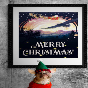 Eagle's Watch Over Santa Poster