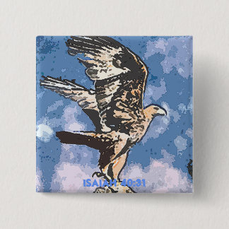 Eagles Wings - Isaiah 40:31 15 Cm Square Badge