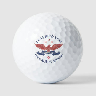 Eagle's Wings Scripture Exodus 19:4 Red/Blue Golf Balls