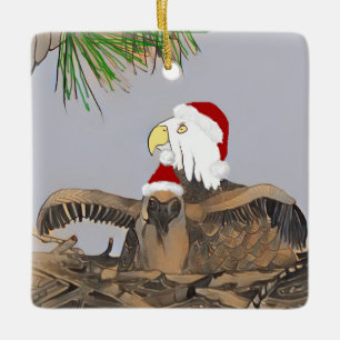 Eaglet E9 In The Nest Christmas Ornament colour