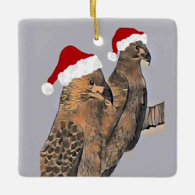 Eaglets E7 & E8 Grown Up Christmas Ornament colour (Front)