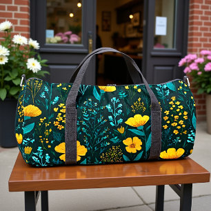 eal Twilight Floral And Botanical Pattern  Duffle Bag