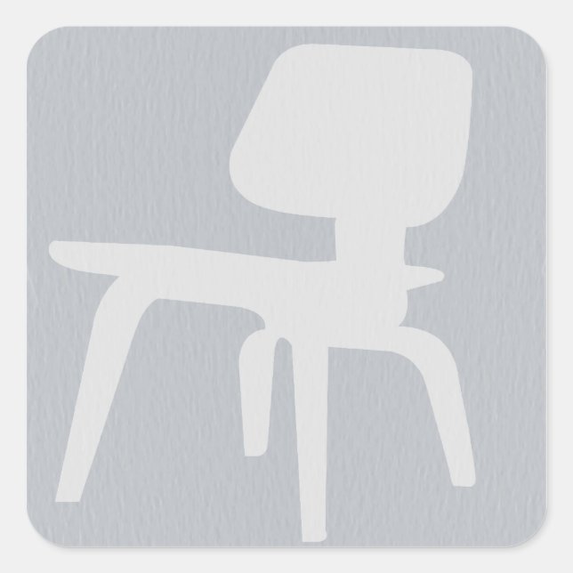 Eames Plywood Chair Square Sticker (Front)