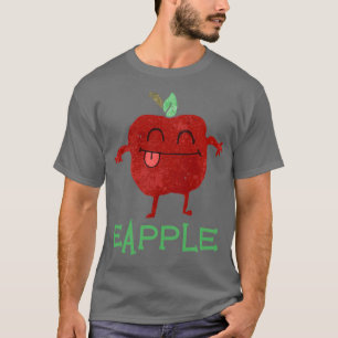 Eapple Funny Red Apple Vintage Funny 2 T-Shirt